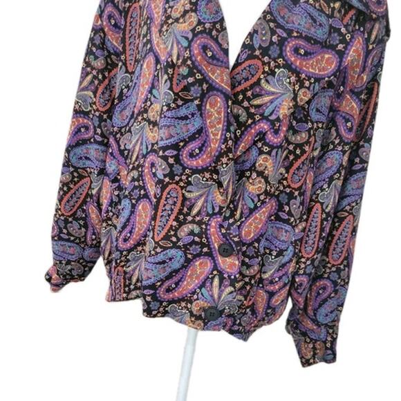 Howard Wolf Vintage Paisley Print Jacket, Women's Size XL Boho Retro Chic Art‎ - Picture 3 of 14